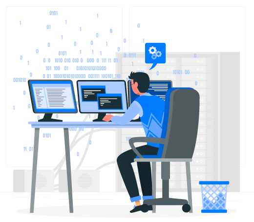 web design A developer develops a website