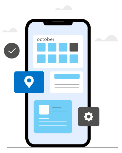 Responsive website on various devices