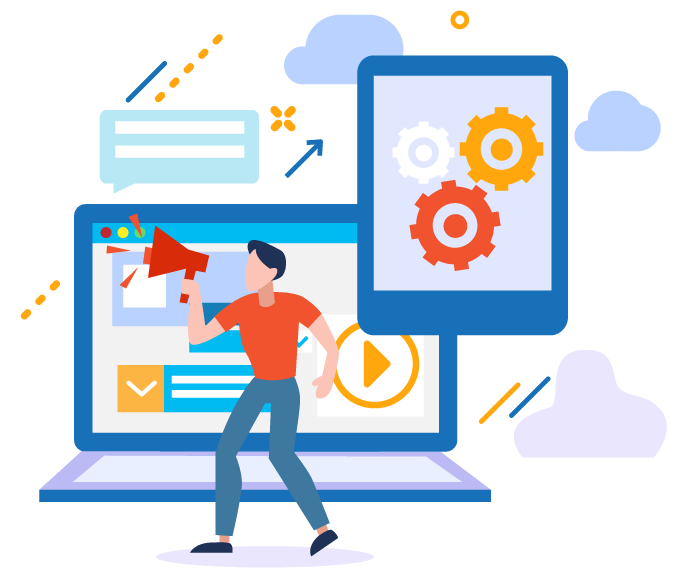 A developer developing a website