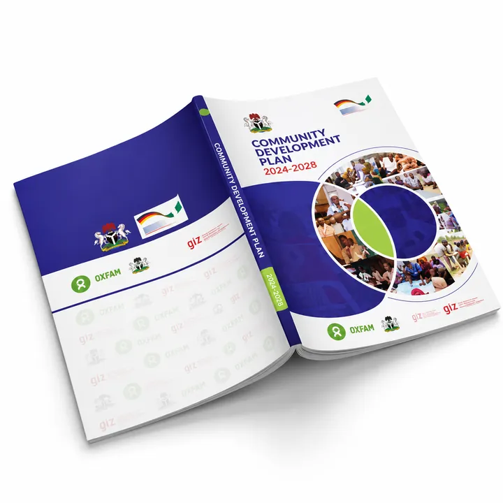 Community development plan booklet cover and back