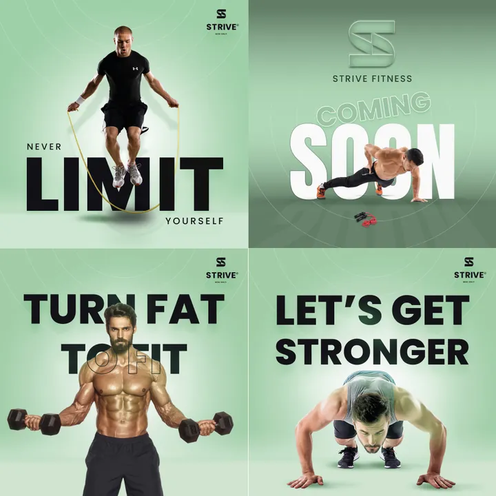 Strive Fitness social media posts